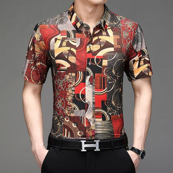 men's casual shirts ice silk elastic 3d print short sleeved dress shirt summer 2021 fashion boutique silky size -xxxl, White;black
men's casual shirts ice silk elastic 3d print short sleeved dress shirt summer 2021 fashion boutique silky size -xxxl, White;black