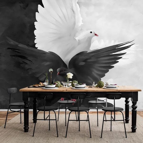 wallpapers custom any size mural wallpaper modern simple personality fashion black and white dove wall paper living room study art frescoes
wallpapers custom any size mural wallpaper modern simple personality fashion black and white dove wall paper living room study art frescoes