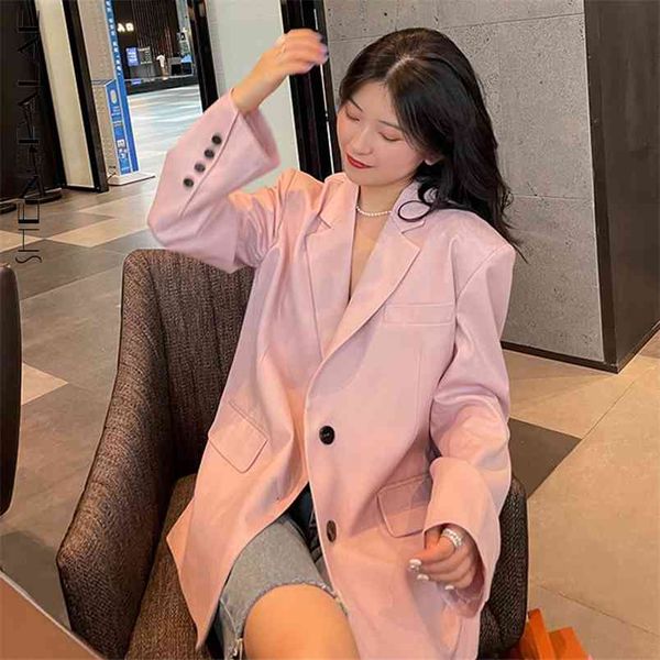 pink blazer women's spring autumn notched large size single breasted long sleeve suit coat female fashion 210427, White;black
pink blazer women's spring autumn notched large size single breasted long sleeve suit coat female fashion 210427, White;black