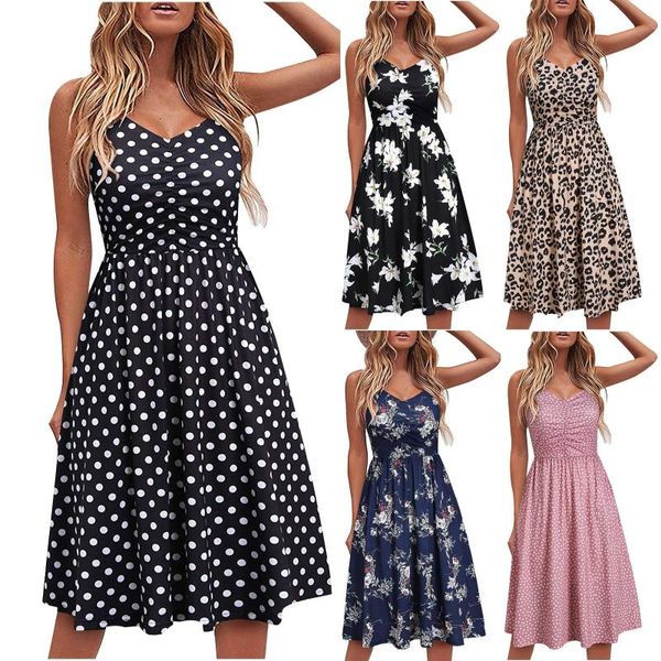 casual dresses summer women's 2021 v-neck leopard sling dress fashion female flower print beach party sleeveless backless, Black;gray
casual dresses summer women's 2021 v-neck leopard sling dress fashion female flower print beach party sleeveless backless, Black;gray