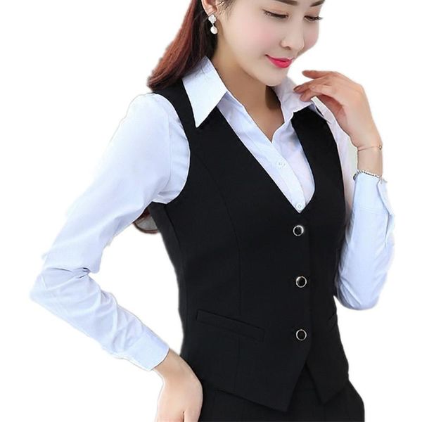 women's vests work career black vest office business bank female el formal v-neck waistcoat for women, Black;white
women's vests work career black vest office business bank female el formal v-neck waistcoat for women, Black;white