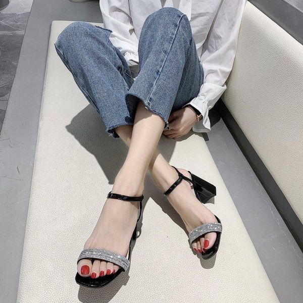 dress shoes black green high heel sandals women crystal narrow band thick summer shiny open toe ankle buckle
dress shoes black green high heel sandals women crystal narrow band thick summer shiny open toe ankle buckle