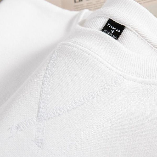 men's hoodies & sweatshirts solid color 340g heavyweight cotton terry cloth pure white round neck pullover sweater couple autumn, Black
men's hoodies & sweatshirts solid color 340g heavyweight cotton terry cloth pure white round neck pullover sweater couple autumn, Black
