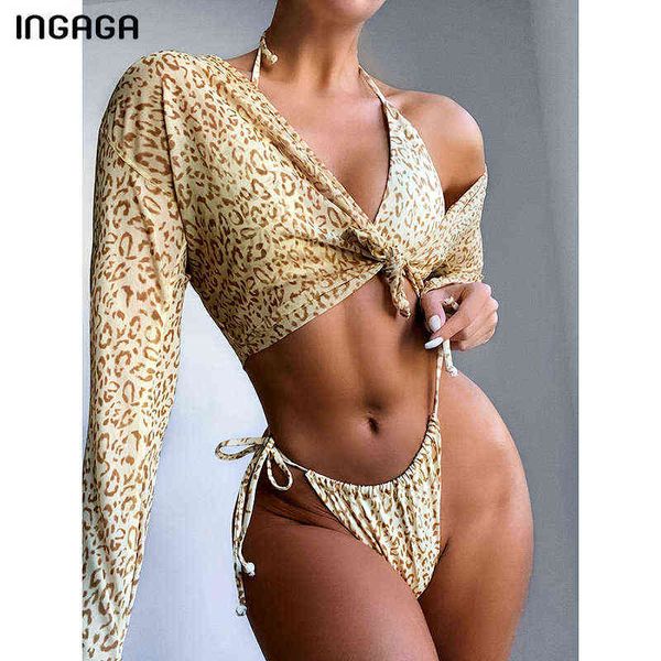 swimsuit ingaga leopard bikini three piece women's swimsuit thong swimwear halter biquini long sleeve bathing suit beach cover up, White;black
swimsuit ingaga leopard bikini three piece women's swimsuit thong swimwear halter biquini long sleeve bathing suit beach cover up, White;black