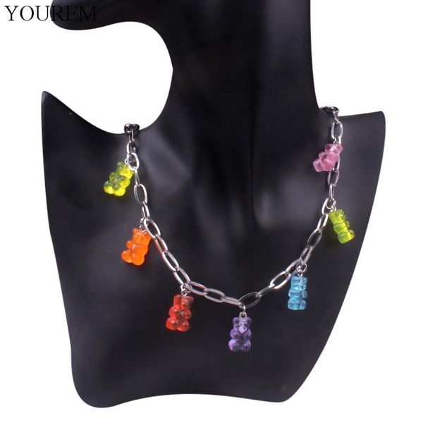 width 6mm rectangle chain stainless steel resin cute bear neckalces for women colorful bears jewelry accessories girls gifts pendant necklac, Silver
width 6mm rectangle chain stainless steel resin cute bear neckalces for women colorful bears jewelry accessories girls gifts pendant necklac, Silver