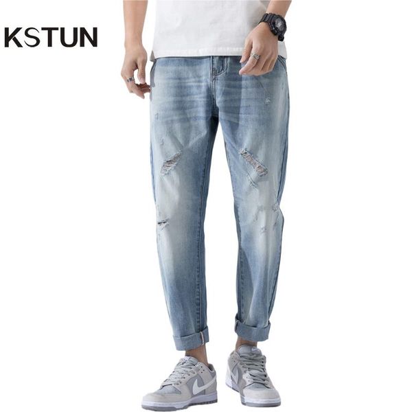 men's jeans kstun ripped men loose fit light blue baggy pants distressed hip hollow out holes mens spring and summer
men's jeans kstun ripped men loose fit light blue baggy pants distressed hip hollow out holes mens spring and summer
