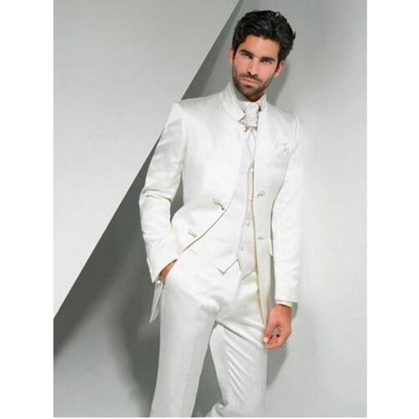 arrival white groom tuxedos men's wedding suit groomsmen wear man prom suits(jacket+pants+vest) suits & blazers, White;black
arrival white groom tuxedos men's wedding suit groomsmen wear man prom suits(jacket+pants+vest) suits & blazers, White;black