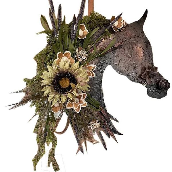 decorative flowers & wreaths wooden horse head flower door wreath entry way wall hanger art hanging for home front decor
decorative flowers & wreaths wooden horse head flower door wreath entry way wall hanger art hanging for home front decor