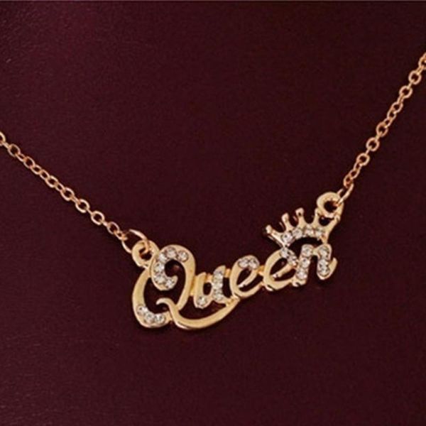 pendant necklaces queen brief paragraph letter necklace han edition temperament of individual character contracted joker, Silver
pendant necklaces queen brief paragraph letter necklace han edition temperament of individual character contracted joker, Silver
