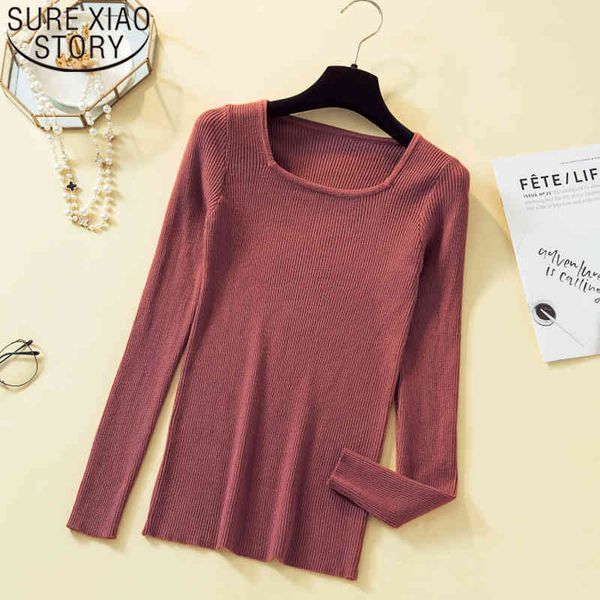 fashion casual knitted sweaters long sleeve soft women clothing square collar autumn pullover 6154 50 210415, White;black
fashion casual knitted sweaters long sleeve soft women clothing square collar autumn pullover 6154 50 210415, White;black