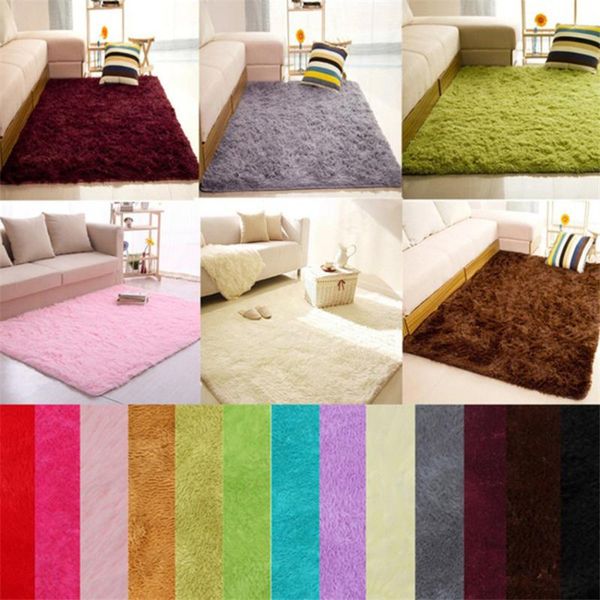 

carpets 80*120cm polyester modern rugs soft fluffy anti-skid shaggy area rug dining room home bedroom bathroom carpet floor mat