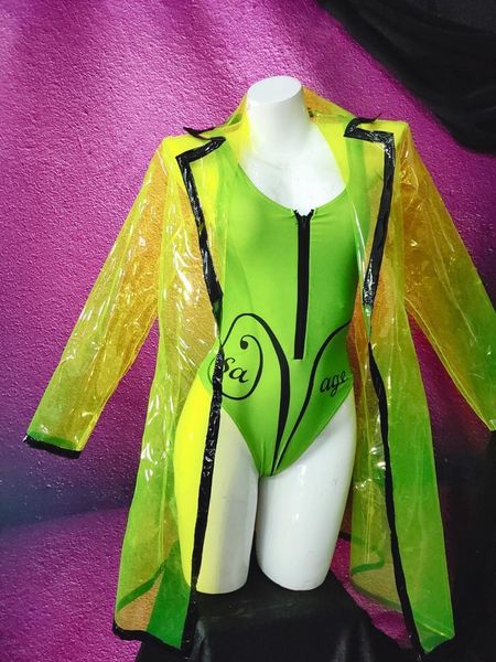 stage wear neon green see through coat female singer dance perspective costume outfit performance clothing ryg7, Black;red
stage wear neon green see through coat female singer dance perspective costume outfit performance clothing ryg7, Black;red