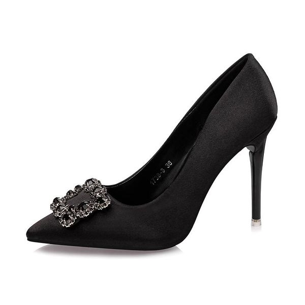 dress shoes pumps point shallow mouth high heels nightclub women's stiletto buckle diamond rhinestone wedding women, Black
dress shoes pumps point shallow mouth high heels nightclub women's stiletto buckle diamond rhinestone wedding women, Black