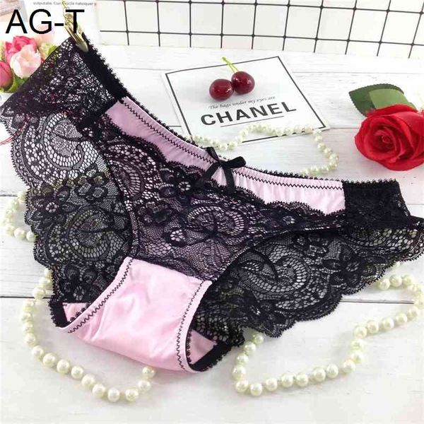 weimi lace traceless low waist transparent triangle cotton crotch women's seductive underwear, Black;pink
weimi lace traceless low waist transparent triangle cotton crotch women's seductive underwear, Black;pink
