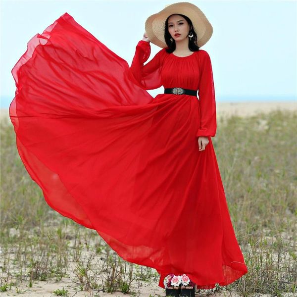 casual dresses 2021 long sleeve chiffon maxi dress bohemia full plus size celebrity/graduation/dinner beach sundress sizes, Black;gray
casual dresses 2021 long sleeve chiffon maxi dress bohemia full plus size celebrity/graduation/dinner beach sundress sizes, Black;gray