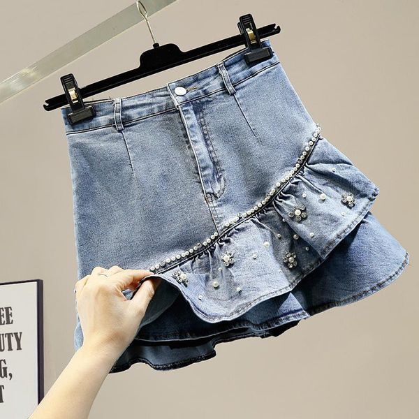 skirts 2021 spring summer jeans skirt for women beads diamond irregular ruffled denim women's high waist fishtail, Black
skirts 2021 spring summer jeans skirt for women beads diamond irregular ruffled denim women's high waist fishtail, Black