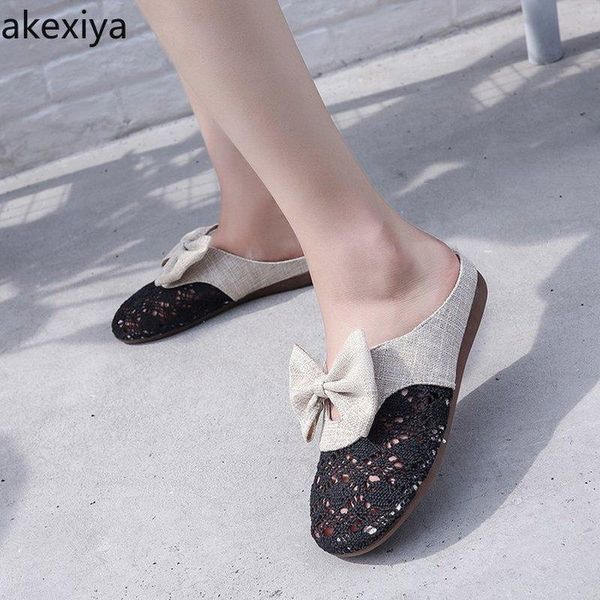 summer women's net yarn bow half slippers beach flat baotou sandals and shoes, Black
summer women's net yarn bow half slippers beach flat baotou sandals and shoes, Black