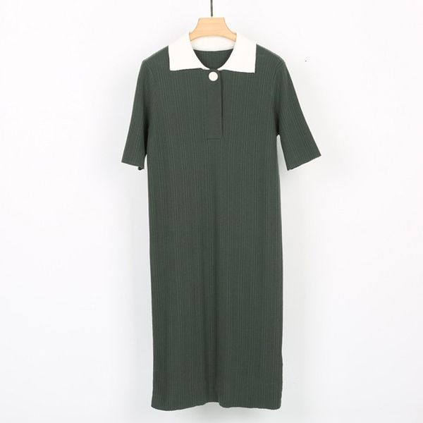 dress women straight knitted knee-length dress short sleeve simple turn-down collar female knit robes with button, Black;gray
dress women straight knitted knee-length dress short sleeve simple turn-down collar female knit robes with button, Black;gray