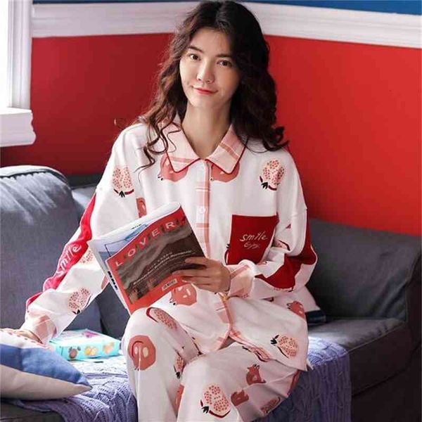 women's sleepwear fdfklak cotton pajamas women autumn winter sleepwear set print female nightwear home clothes casual pyjama femme zggr, Black;red
women's sleepwear fdfklak cotton pajamas women autumn winter sleepwear set print female nightwear home clothes casual pyjama femme zggr, Black;red