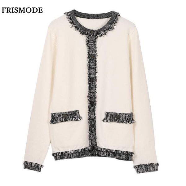 women's sweaters o-neck long sleeve tassel two pockets single breasted closure cardigans sweater 2021 autumn winter knitted, White;black
women's sweaters o-neck long sleeve tassel two pockets single breasted closure cardigans sweater 2021 autumn winter knitted, White;black