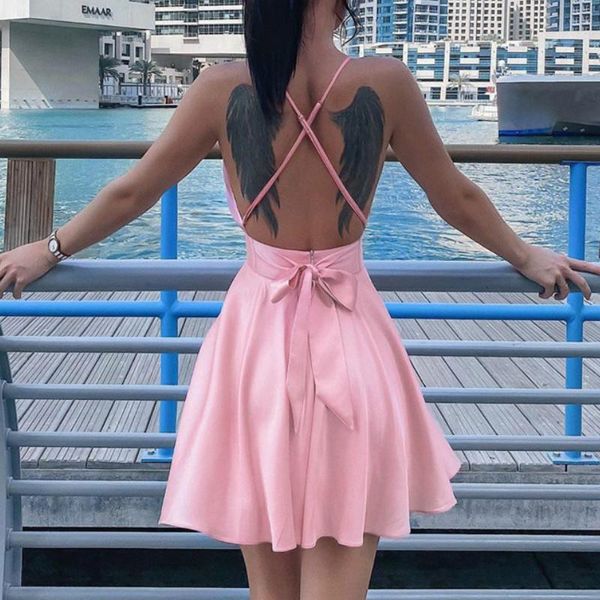 casual dresses 2021 sleeveless v-neck night club wrap mini backless summer women spaghetti straps dress solid vestidos elegant, Black;gray
casual dresses 2021 sleeveless v-neck night club wrap mini backless summer women spaghetti straps dress solid vestidos elegant, Black;gray