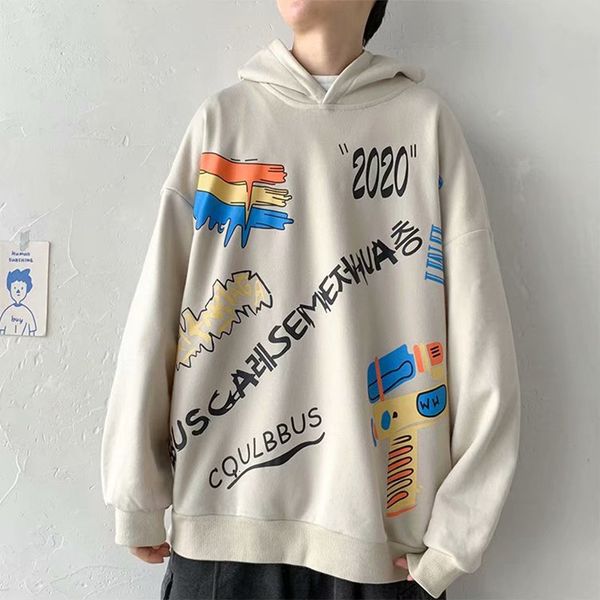 hoodies autumn hooded graffiti sweater men's trend hip hop loose versatile tb coat student hoodie, Black
hoodies autumn hooded graffiti sweater men's trend hip hop loose versatile tb coat student hoodie, Black