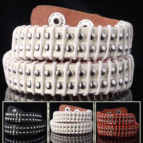 tennis 3 color friendship bracelets for men / women jewelry resizable trendy red black white genuine leather bracelet h420, Golden;silver
tennis 3 color friendship bracelets for men / women jewelry resizable trendy red black white genuine leather bracelet h420, Golden;silver