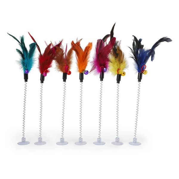 cat playing training toy with bell sucker colorful feather&color mouse spring funny stick pet supplies color random toys
cat playing training toy with bell sucker colorful feather&color mouse spring funny stick pet supplies color random toys
