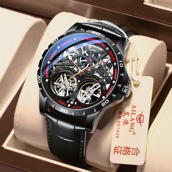 wristwatches 2021 men's skeleton watch original design double tourbillon automatic mechanical korean ver, Slivery;brown
wristwatches 2021 men's skeleton watch original design double tourbillon automatic mechanical korean ver, Slivery;brown