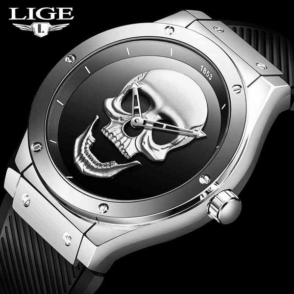 lige pirate skull style men watch fashion silicone luminous quartz watches men military wateproof skeleton wristwatch for man 210527, Slivery;brown
lige pirate skull style men watch fashion silicone luminous quartz watches men military wateproof skeleton wristwatch for man 210527, Slivery;brown