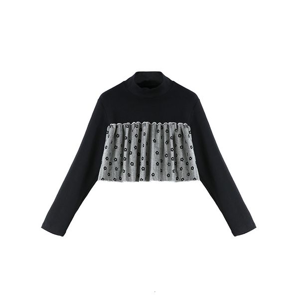 women's knits & tees ruffle crop women turtleneck patchwork mesh long sleeve ladies and blouses korean fashion clothing q, White
women's knits & tees ruffle crop women turtleneck patchwork mesh long sleeve ladies and blouses korean fashion clothing q, White
