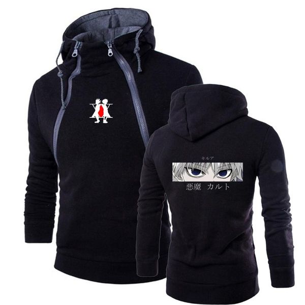 men's hoodies & sweatshirts 2021 spring autumn x killua eyes print zipper solid sweatshirt slim fit long sleeve outwear, Black
men's hoodies & sweatshirts 2021 spring autumn x killua eyes print zipper solid sweatshirt slim fit long sleeve outwear, Black
