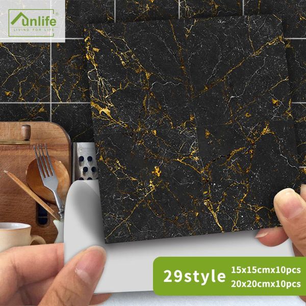 wall stickers funlife black and gold marble tile wallpaper decorative removable peel stick for kitchen backsplash
wall stickers funlife black and gold marble tile wallpaper decorative removable peel stick for kitchen backsplash