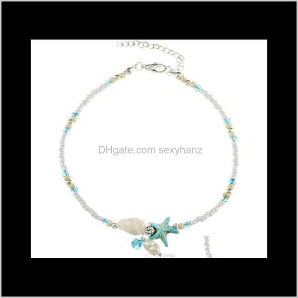 drop delivery 2021 if me fashion bohemian imitation pearls starfish charms bracelets anklets for women summer foot chain shell jewelry gift, Red;blue
drop delivery 2021 if me fashion bohemian imitation pearls starfish charms bracelets anklets for women summer foot chain shell jewelry gift, Red;blue