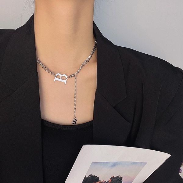pendant necklaces steam punk chain choker necklace for women neck thick jewelry, Silver
