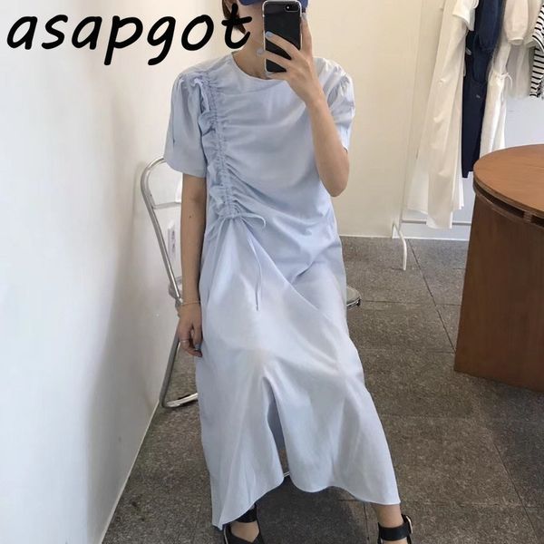 chic korean gentle loose o neck blue fungus drawstring irregular shirt dress women short sleeve casual summer white vestido 210429, Black;gray
chic korean gentle loose o neck blue fungus drawstring irregular shirt dress women short sleeve casual summer white vestido 210429, Black;gray