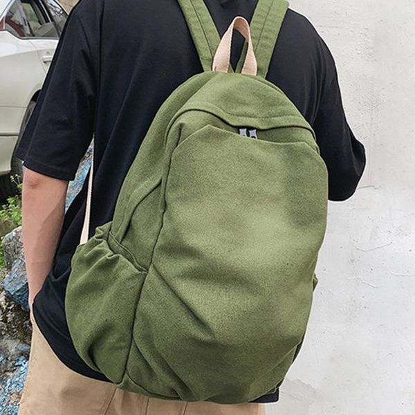 canvas pleated woman backpack female book school bag for teenage girls boys student women's casual travel rucksack
canvas pleated woman backpack female book school bag for teenage girls boys student women's casual travel rucksack