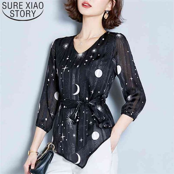 fashion women chiffon blouses seven-piece sleeve v-neck clothing casual bow printed elegant 5434 50 210506, White
fashion women chiffon blouses seven-piece sleeve v-neck clothing casual bow printed elegant 5434 50 210506, White