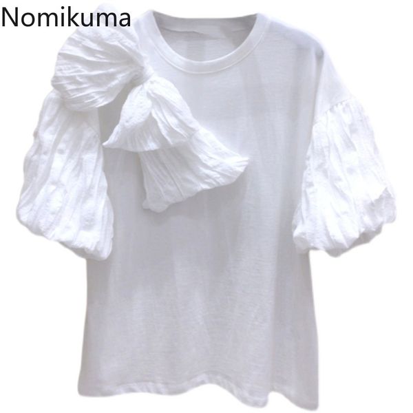 nomikuma korean sweet pleated puff sleeve t shirts spring new bowknot graphic tee causal o-neck solid t shirt women 6g347 210427, White
nomikuma korean sweet pleated puff sleeve t shirts spring new bowknot graphic tee causal o-neck solid t shirt women 6g347 210427, White