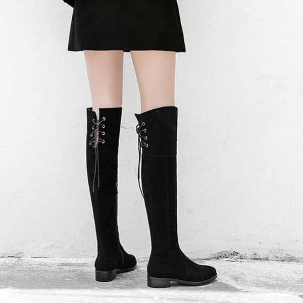 boots vallu nubuck leather women shoes warm over the knee square heels zipper back strap side brand long, Black
boots vallu nubuck leather women shoes warm over the knee square heels zipper back strap side brand long, Black