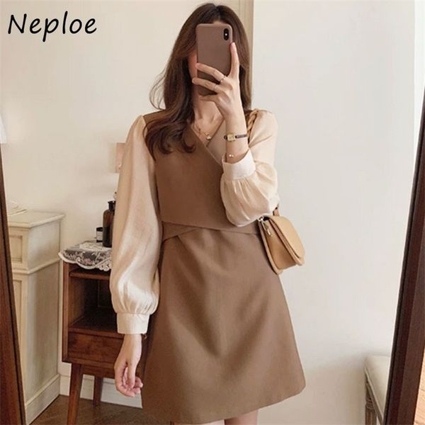 v neck pullover long sleeve dress women high waist hip a line solid vestidos cross design robe spring slim 210422, Black;gray
v neck pullover long sleeve dress women high waist hip a line solid vestidos cross design robe spring slim 210422, Black;gray