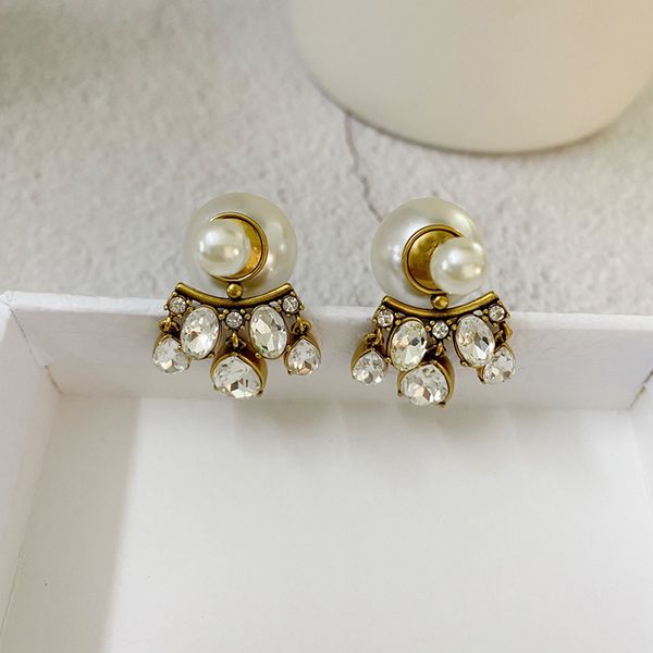 2021 trends famous brand pearl crystal diamond water drop earrings for women classic letters luxury jewelry, Golden
2021 trends famous brand pearl crystal diamond water drop earrings for women classic letters luxury jewelry, Golden