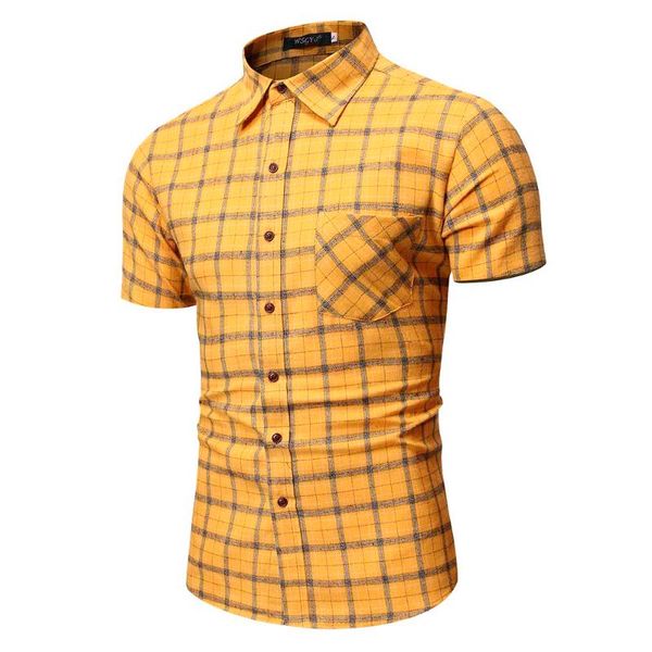 men's casual shirts slim fit short sleeve plaid cotton shirt two pockets button down, White;black
men's casual shirts slim fit short sleeve plaid cotton shirt two pockets button down, White;black