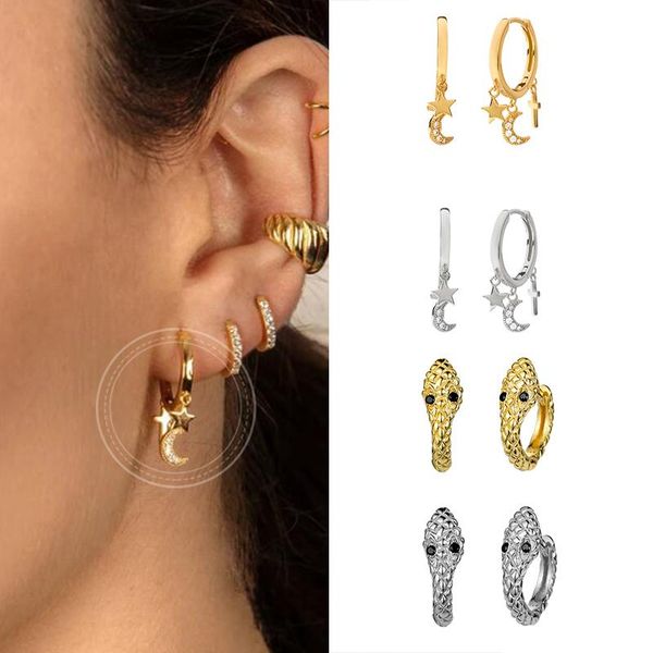 hoop & huggie aide fashion star snake circle earrings for women s925 silver small engagement gifts coloful zircon, Golden;silver
hoop & huggie aide fashion star snake circle earrings for women s925 silver small engagement gifts coloful zircon, Golden;silver