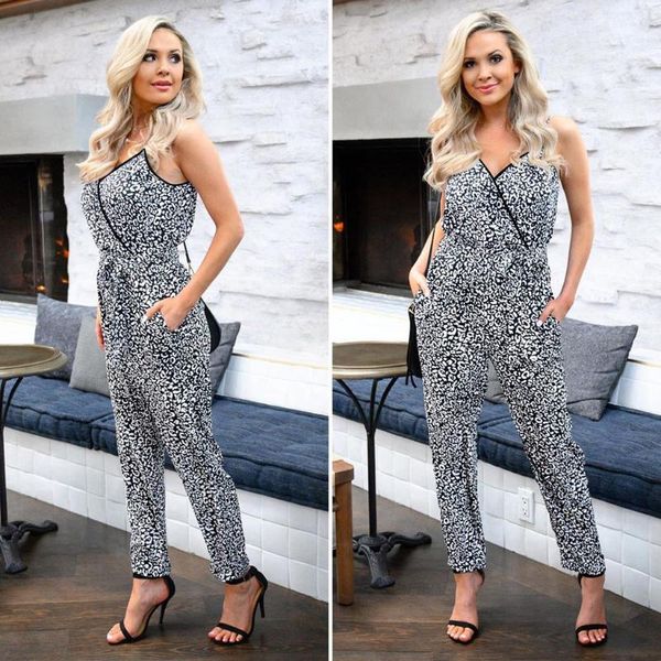 women's jumpsuits & rompers fashion leopard printing jumpsuit summer sleeveless v neck women clubwear playsuits romper trousers #0107, Black;white
women's jumpsuits & rompers fashion leopard printing jumpsuit summer sleeveless v neck women clubwear playsuits romper trousers #0107, Black;white