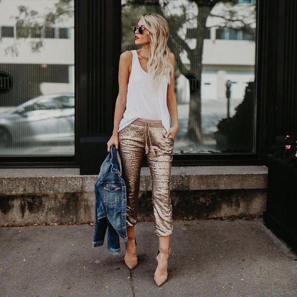 hirigin women casual sequin glitter skinny pencil pants high waist stretch slim trousers joggers women's jeans, Blue
hirigin women casual sequin glitter skinny pencil pants high waist stretch slim trousers joggers women's jeans, Blue