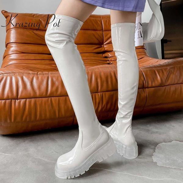 boots krazing pot european style saling stretch transparent thick bottom special design comfortable over-the-knee l0f2, Black
boots krazing pot european style saling stretch transparent thick bottom special design comfortable over-the-knee l0f2, Black