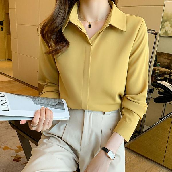women's blouses & shirts chikichi 2021 korean chiffon shirt women fashion long sleeved blouse office lady turn-down collar, White
women's blouses & shirts chikichi 2021 korean chiffon shirt women fashion long sleeved blouse office lady turn-down collar, White