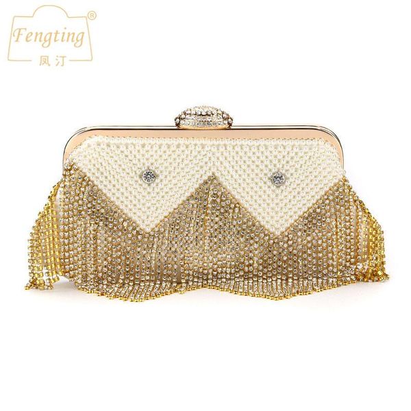 evening bags luxury rhinestone tassel handbag women's wedding clutch bag banquet gold party pearly purse chain shoulder b388
evening bags luxury rhinestone tassel handbag women's wedding clutch bag banquet gold party pearly purse chain shoulder b388