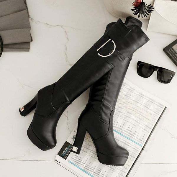 boots big size 9 10 11 12 thigh high knee over the women ladies bootsbelt buckle sleeve waterproof table, Black
boots big size 9 10 11 12 thigh high knee over the women ladies bootsbelt buckle sleeve waterproof table, Black